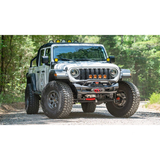 FAB FOURS | Ghost Stubby Front Winch Bumper w/ Guard Jeep JL/JT 2018-2025 | JL24-B5152-1