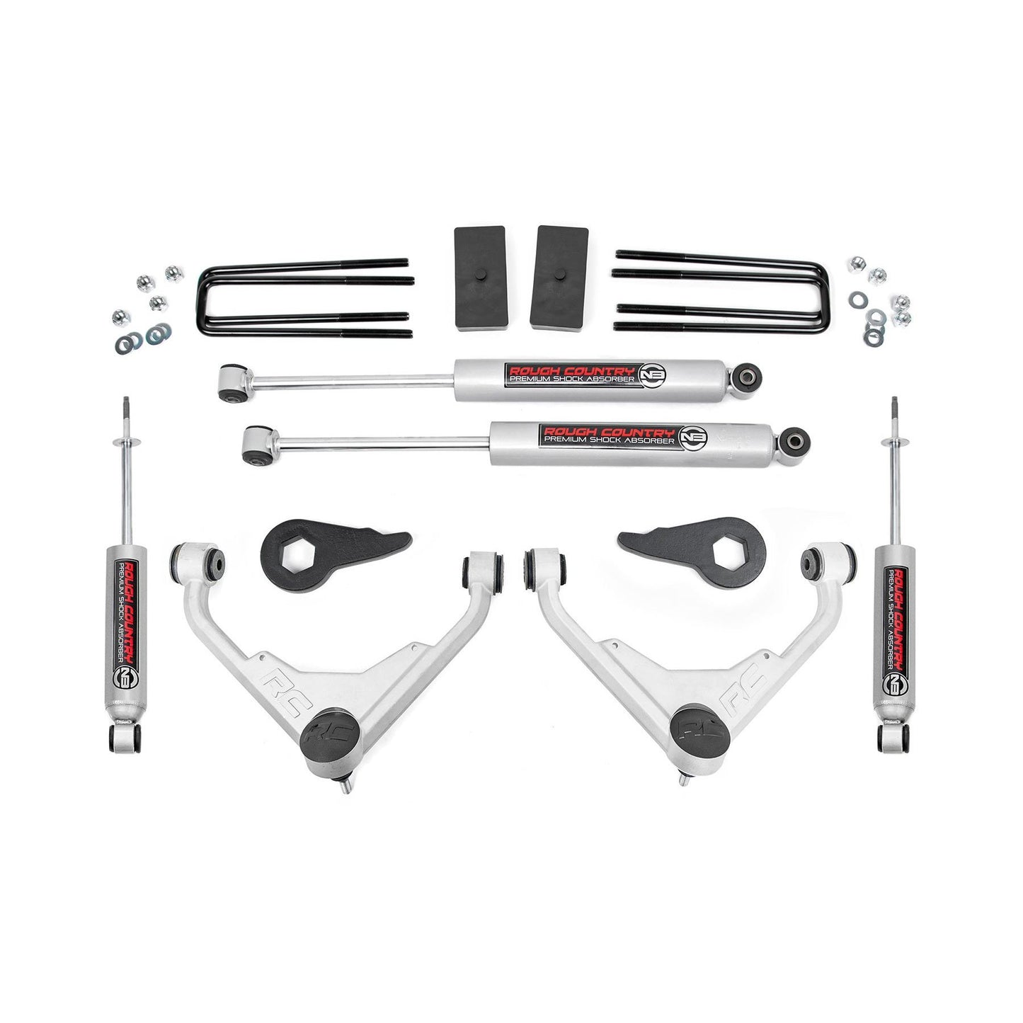 ROUGH COUNTRY 3 Inch Lift Kit | Chevy/GMC Sierra/Silverado 2500 HD Suburban/Yukon XL 2500 (01-10) | 8596N2