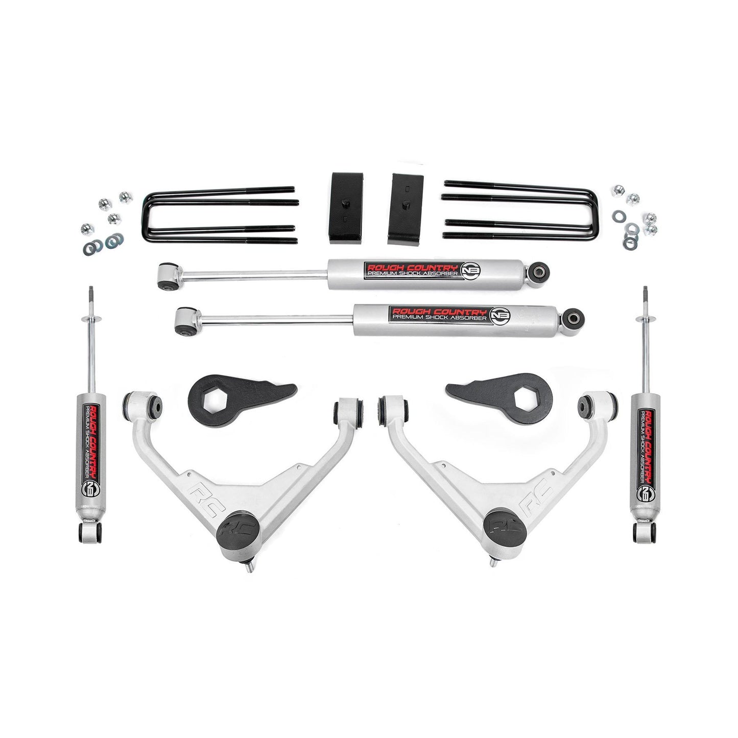 ROUGH COUNTRY 3 Inch Lift Kit | FK/FF Code | Chevy/GMC Sierra/Silverado 2500 HD Suburban/Yukon XL 2500 (01-10) | 859830