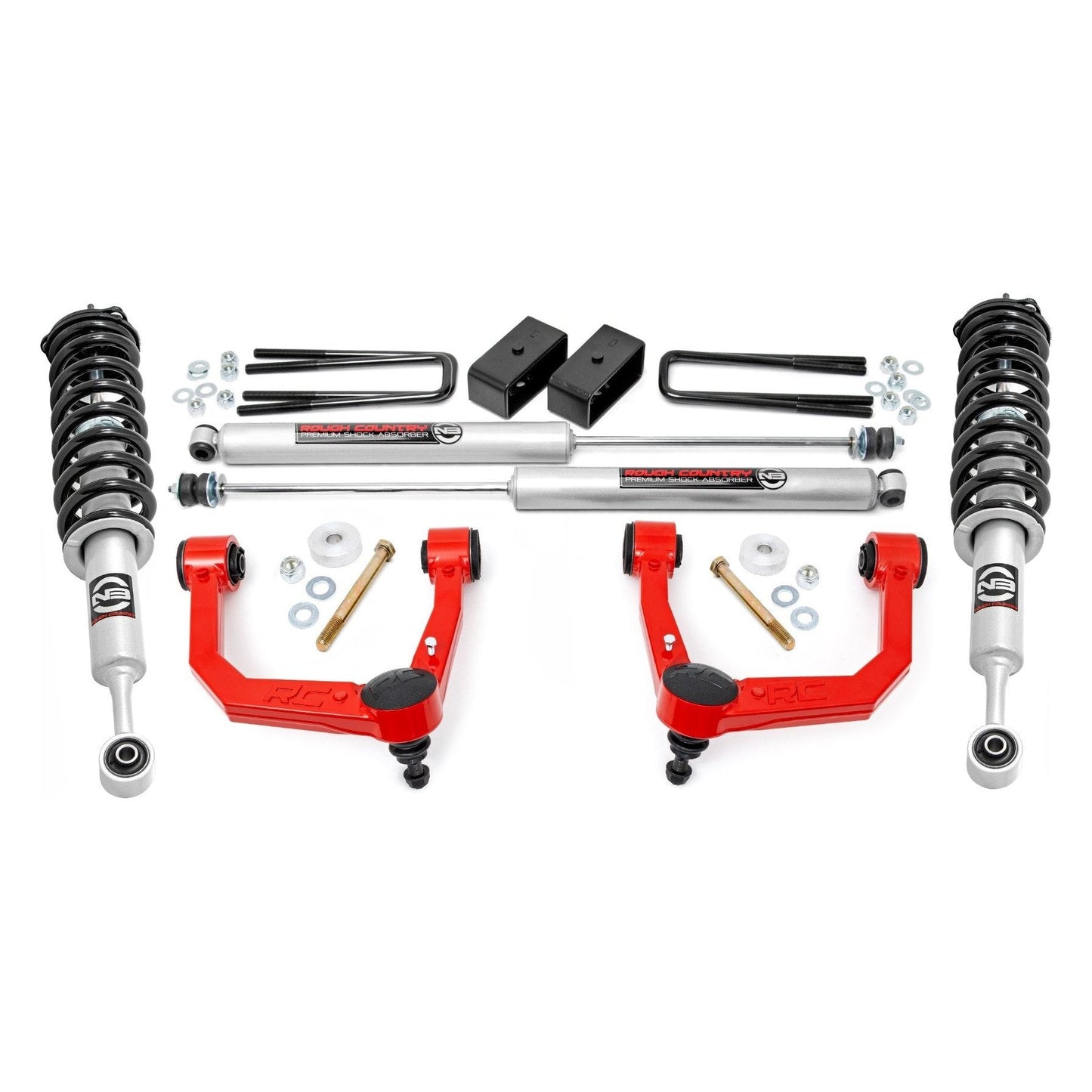 Rough Country N3 Struts w/N3 Rear Shocks 3.5 Inch Lift Kit I 74231RED