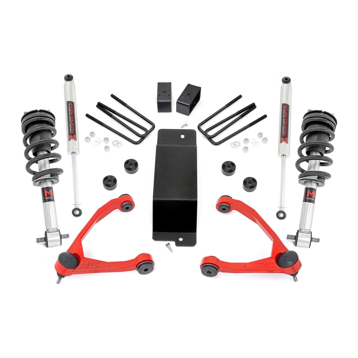 Rough Country M1 Monotube Shocks 3.5 Inch Lift Kit I 27740RED