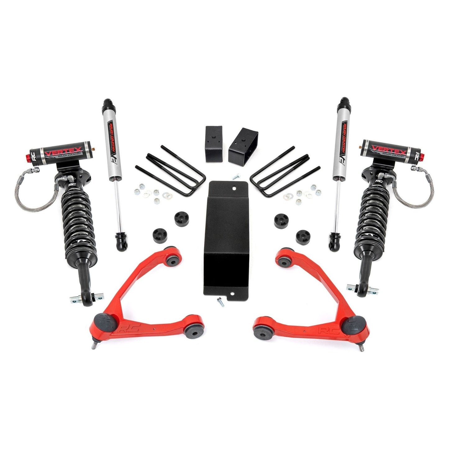 Rough Country V2 Monotube Shocks 3.5 Inch Lift Kit I 19457RED