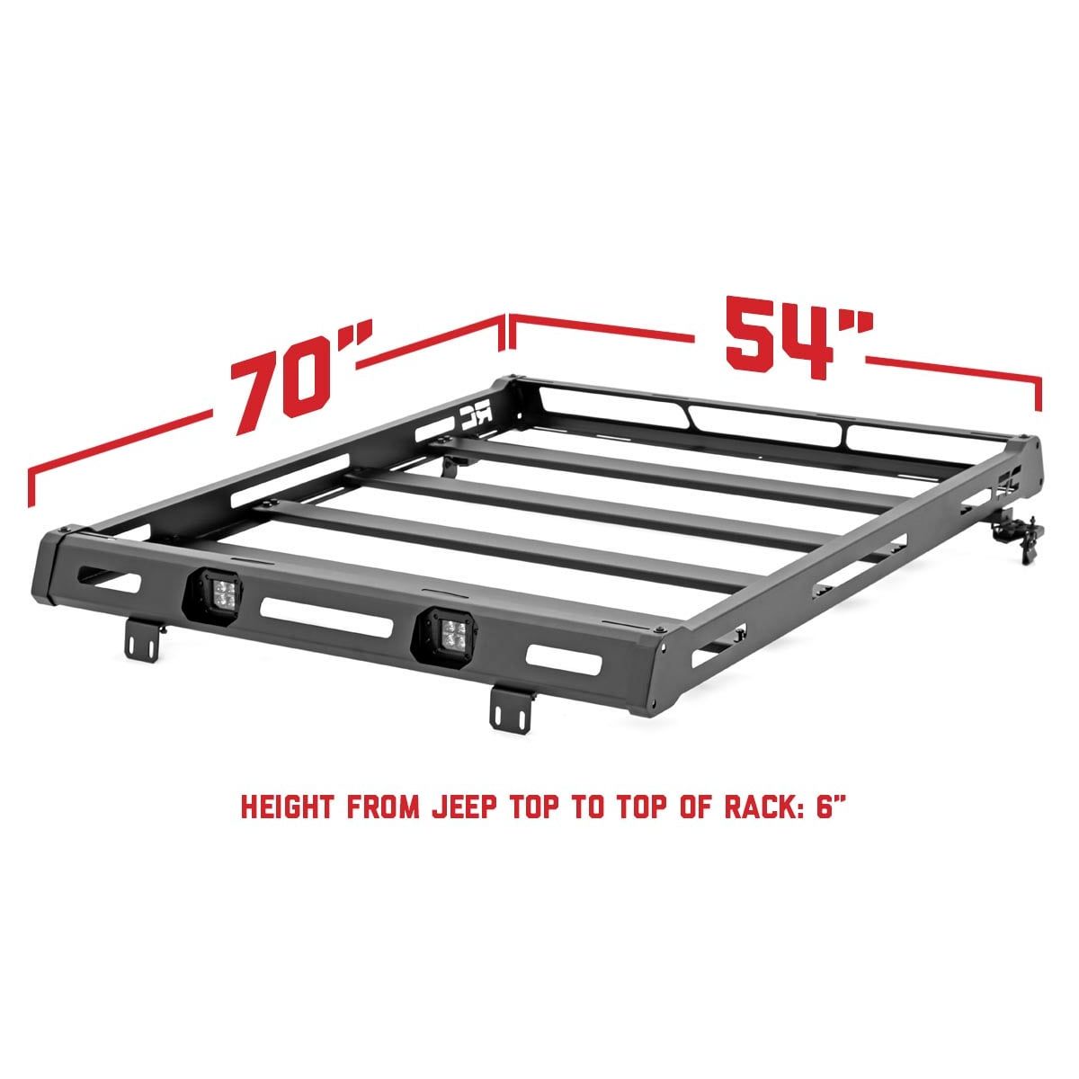ROUGH COUNTRY Roof Rack | Jeep Wrangler JL (18-25)/Wrangler Unlimited (18-25) 4WD | 10612