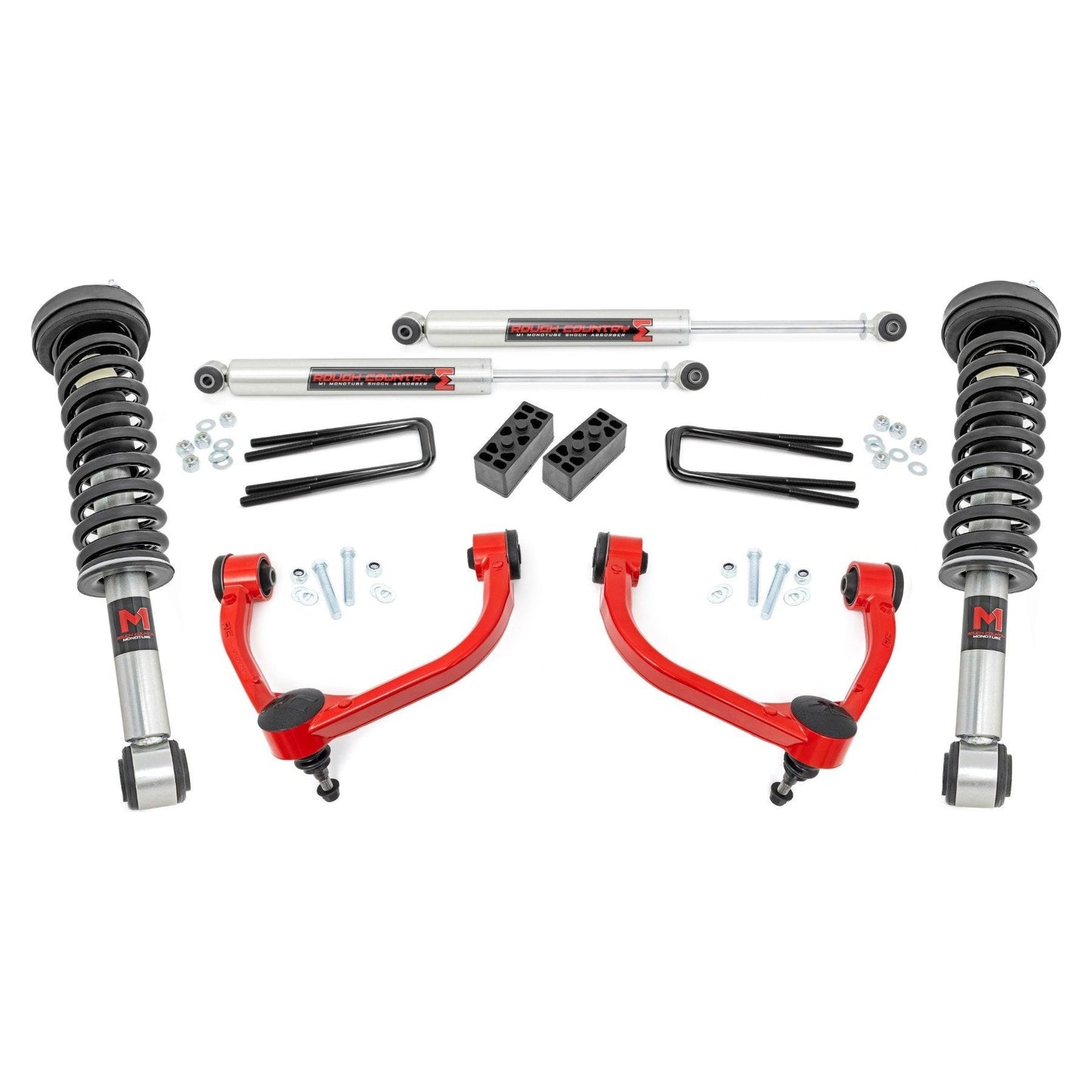 Rough Country M1 Struts w/M1 Rear Shocks 3 Inch Lift Kit I 54440RED