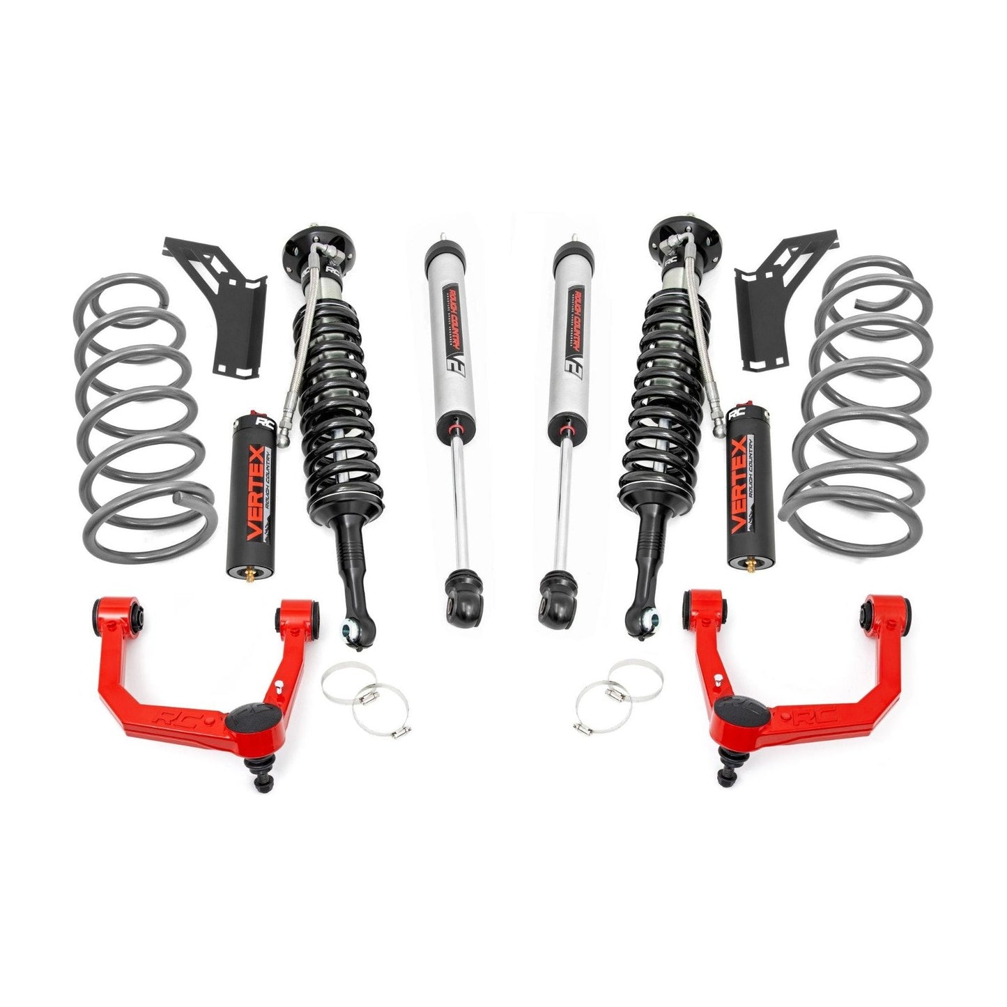 Rough Country Vertex Coilovers w/V2 Rear Shocks 3 Inch Lift Kit I 76658RED