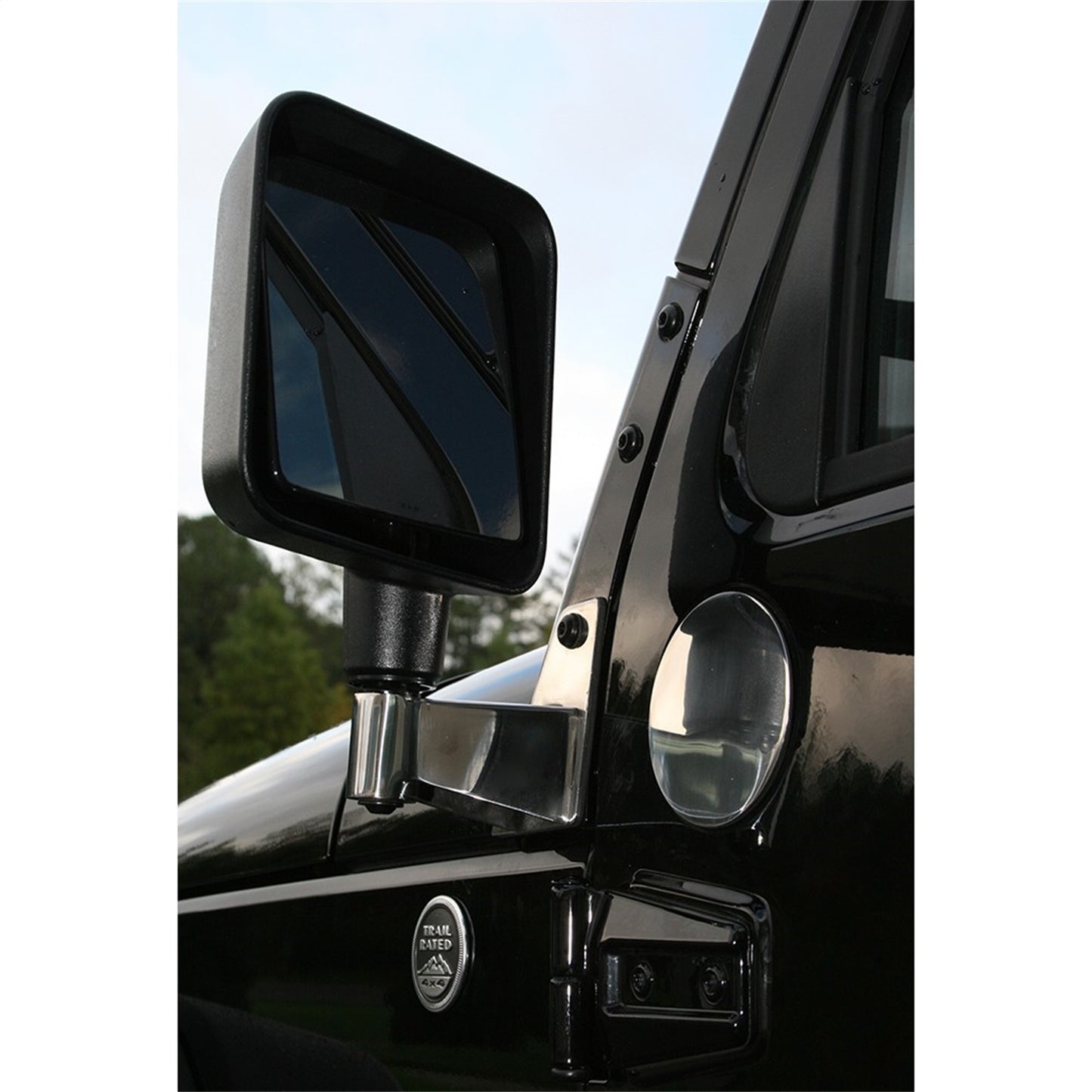 RUGGED RIDGE | 11026.04 | Door Mirror Relocation Brackets,Pair,Stainless Steel, 07-16 Jk Wrangler