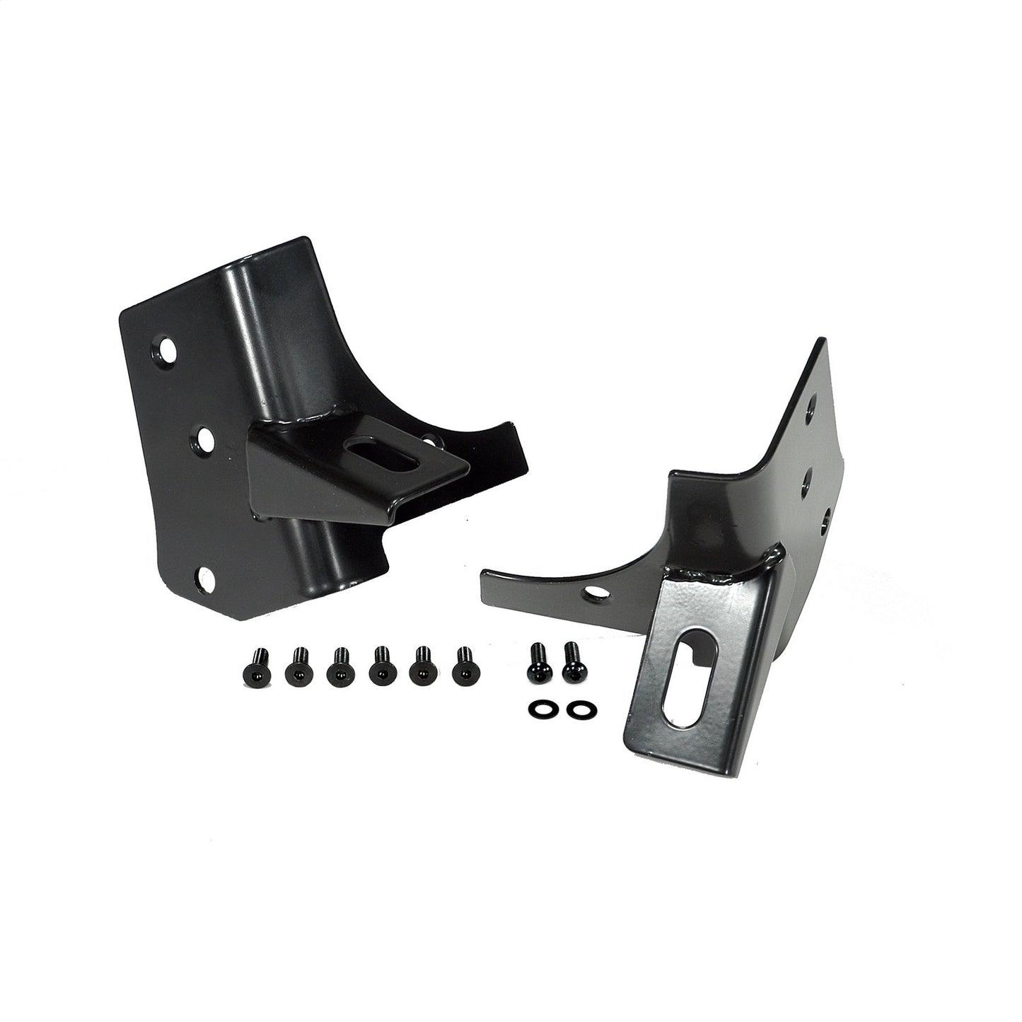 RUGGED RIDGE | 11027.02 | Windshield Hinge Light Bracket Pair, Black, 97-06 Wrangler