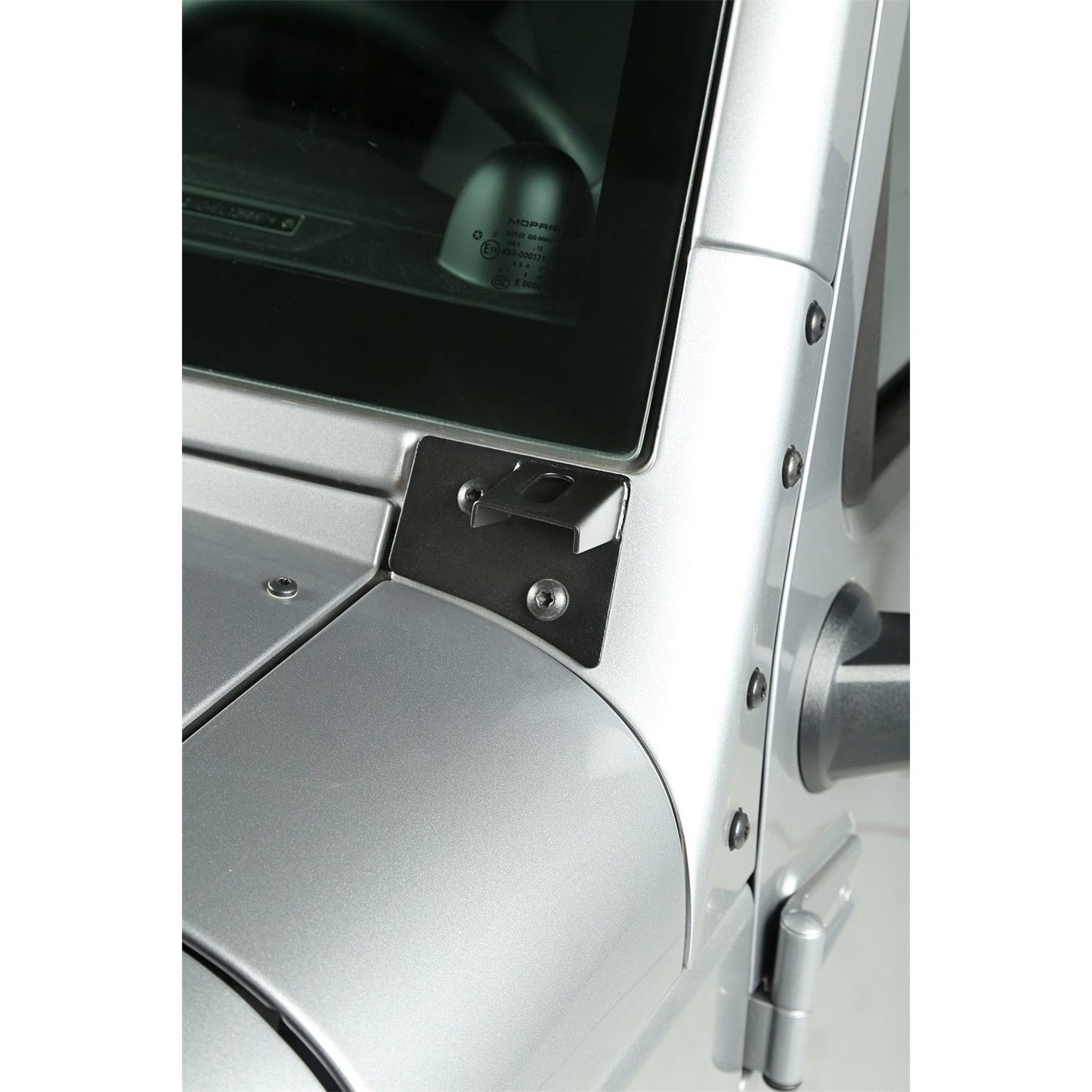 RUGGED RIDGE | 11027.04 | Windshield Aux Light Brackets, Text. Blk, 07-15 Jk