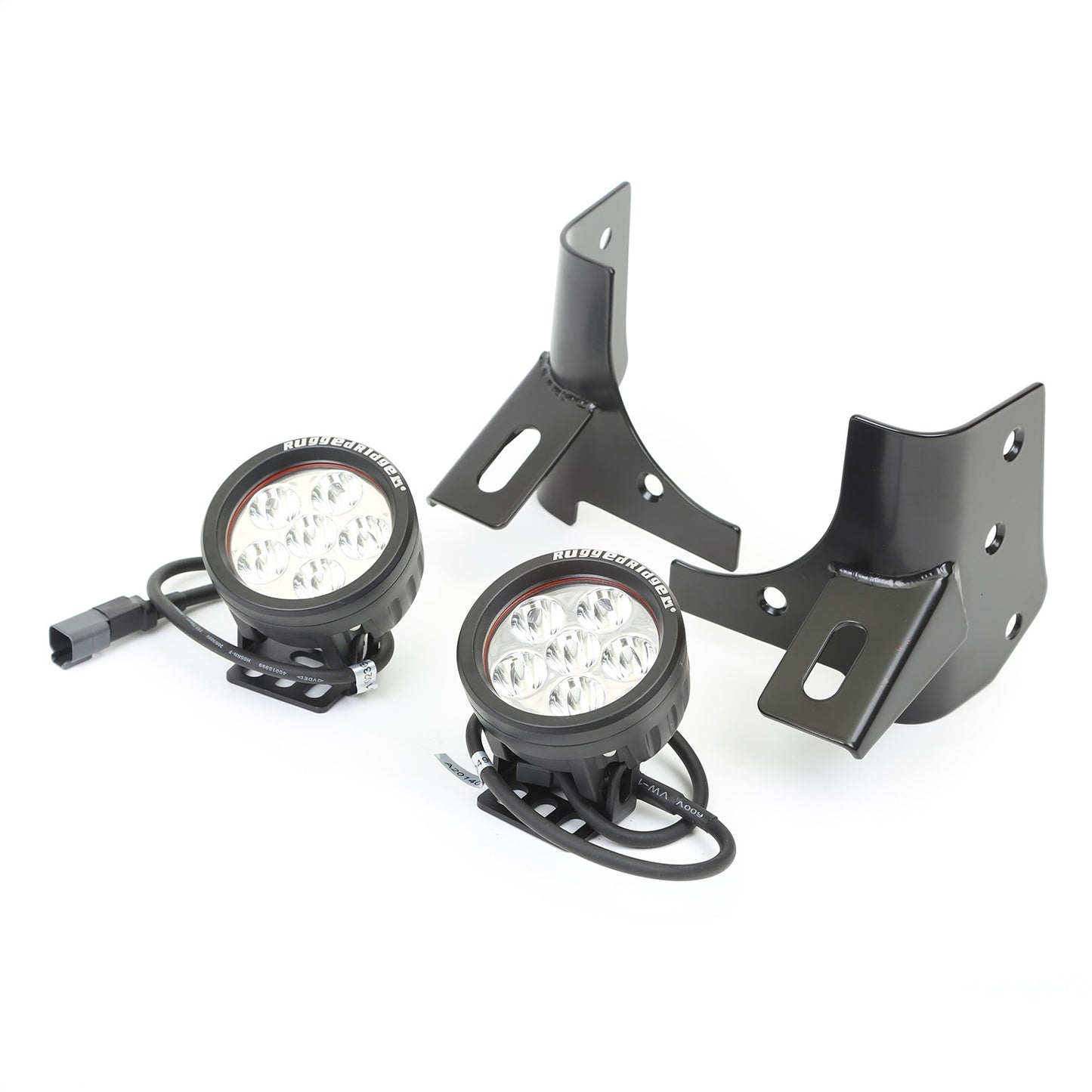 RUGGED RIDGE | 11027.13 | 97-06 Wrangler Windshield Bracket Led Kit Round