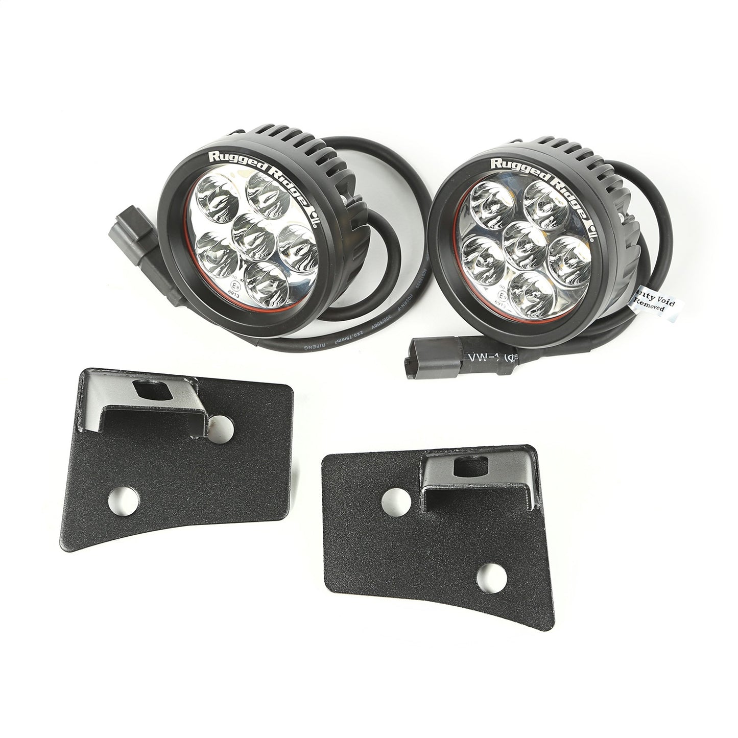 RUGGED RIDGE | 11027.17 | Windshield Brkt Led Kit, Text. Blk, Rd., 07-15 Jk
