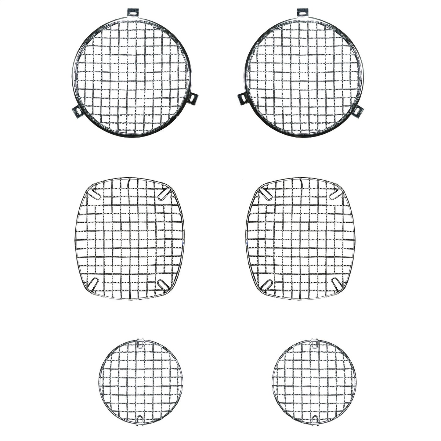 RUGGED RIDGE | 11102.01 | Stone Guard Set,6-Piece,Satin Over Ss,76-86 Wrangler