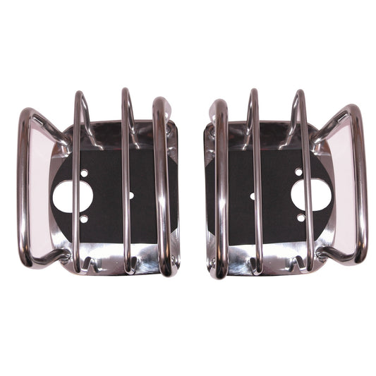 RUGGED RIDGE | 11103.02 | Euro Tail Light Guard, Pair, Stainless, 76-06 Cj/Wrangler