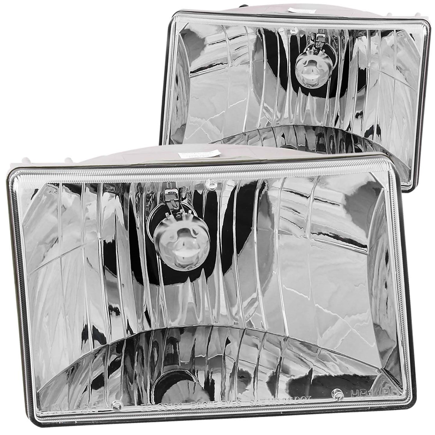 Anzo USA | Crystal Headlight Set Clear Lens Chrome Housing Pair | Fits Grand Cherokee | 111066