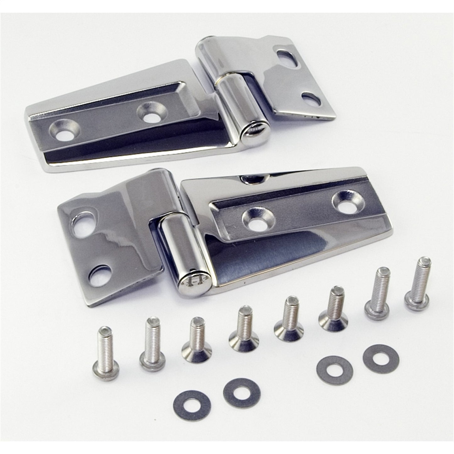 RUGGED RIDGE | 11111.22 | Hood Hinge Kit, Stainless Steel; 07-18 Jeep Wrangler Jk