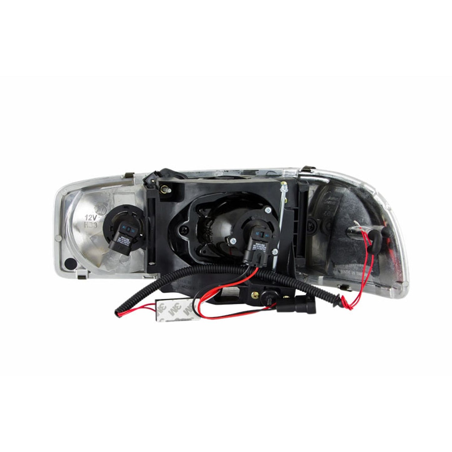 Anzo USA | Projector Headlight Set w/Halo Clear Lens Chrome Housing Pair CCFL | Fits Sierra 1500 | 111191