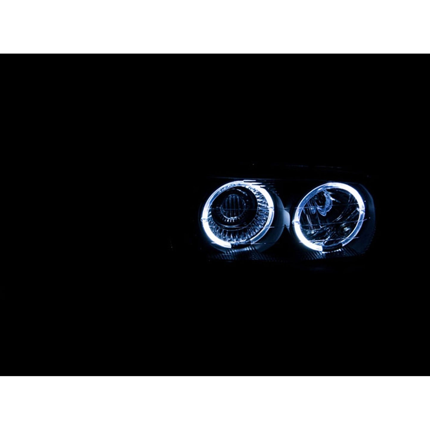 Anzo USA | Projector Headlight Set w/Halo Clear Lens Black Housing w/LED Projector/Halo Pair | Fits Sierra 1500 | 111192