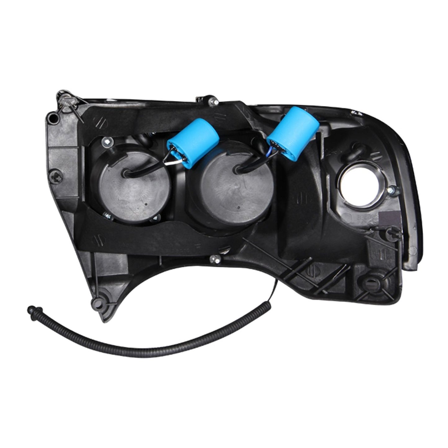 Anzo USA | Projector Headlight Set w/Halo Clear Lens Black Housing w/LED Parking/Projector/Halo Pair | Fits Ram 1500 | 111196