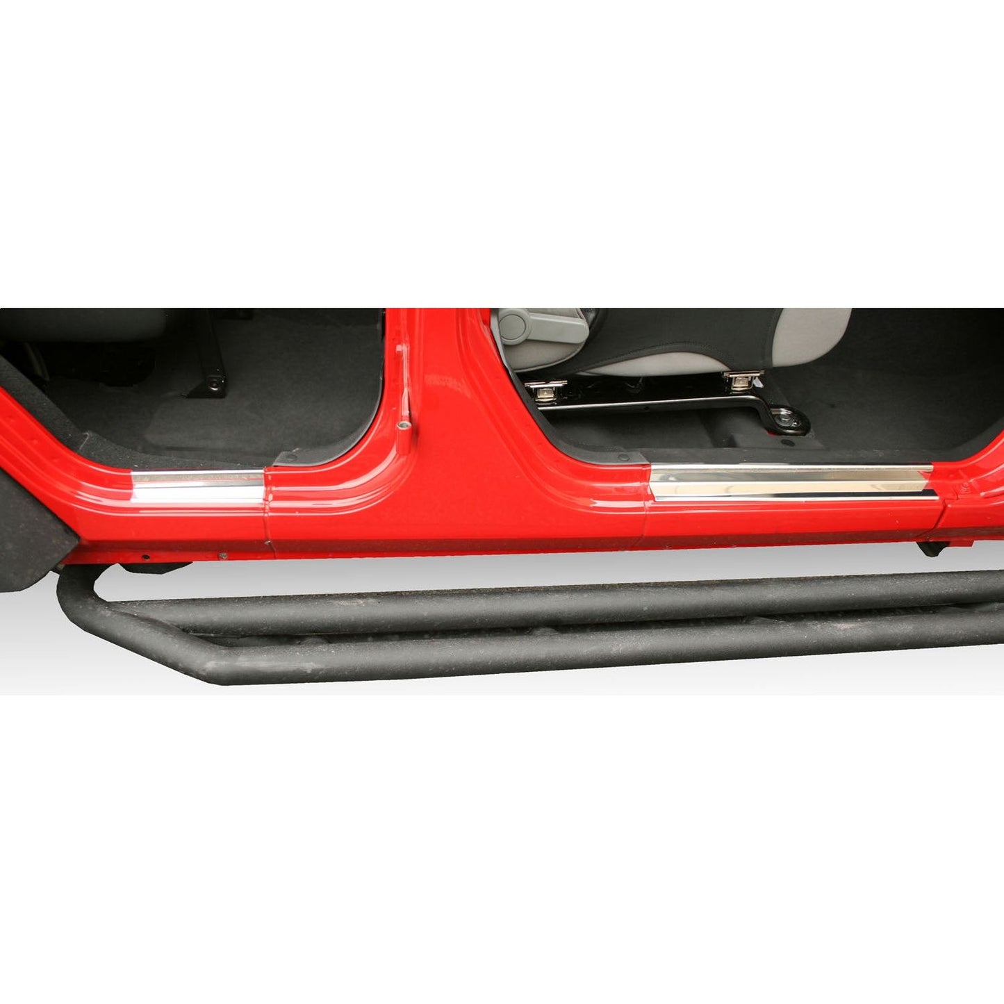 RUGGED RIDGE | 11119.05 | Entry Guard Pair Stainless Steel Jk Wrangler 4Dr 3M Tape 07-16