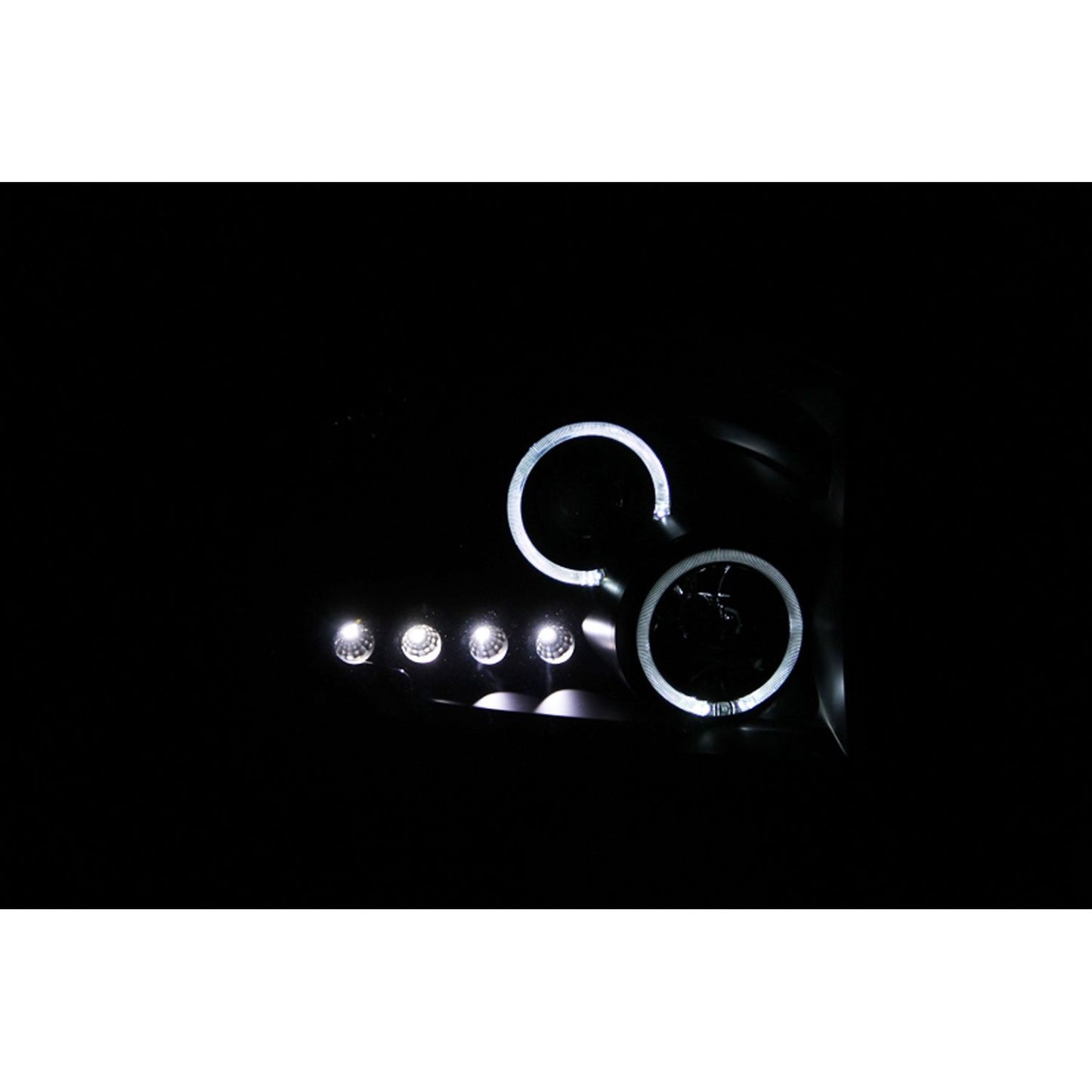 Anzo USA | Projector Headlight Set w/Halo Clear Lens Black Housing w/LED Parking/Projector/Halo Pair | Fits Ram 1500 | 111209