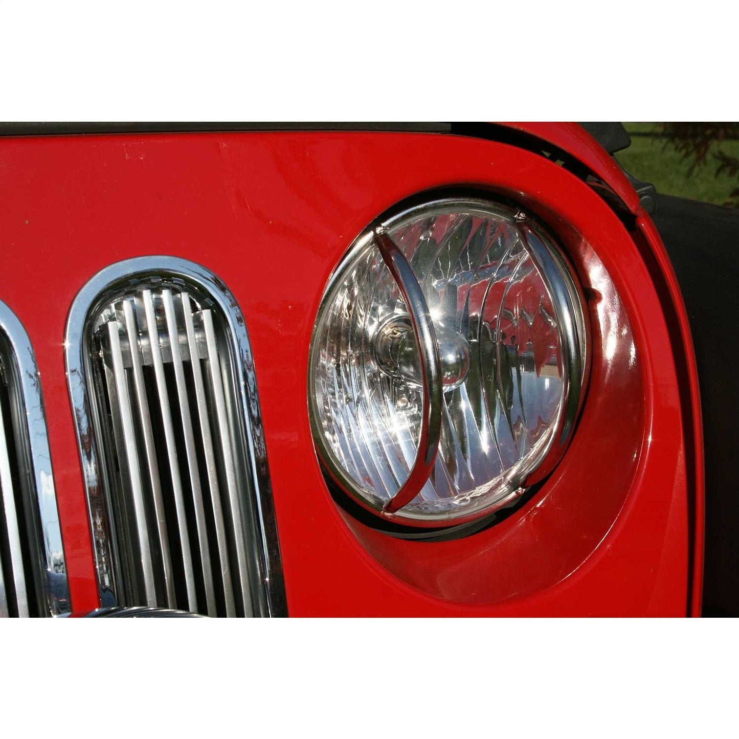 RUGGED RIDGE | 11142.04 | Euro Guard Headlight Stainless Steel Jk Wrangler 07-16,Pair