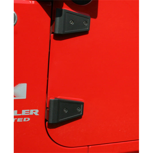 RUGGED RIDGE | 11205.1 | Hood Hinge Covers,Textured Black,Jk Wrangler 07-16 2Dr