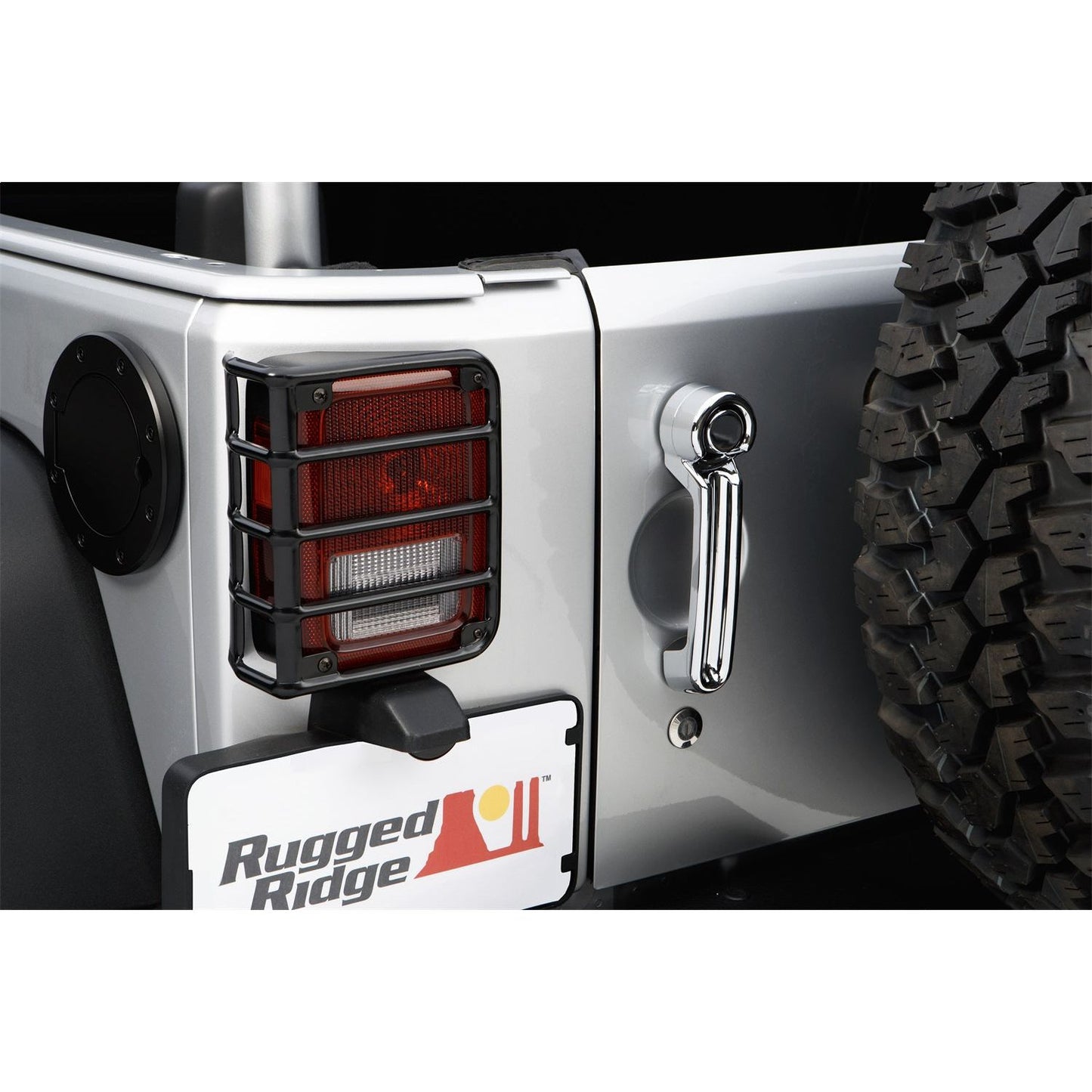 RUGGED RIDGE | 11226.02 | Euro Guard Pair Tail Light Black Jk Wrangler Oe Style 07-18