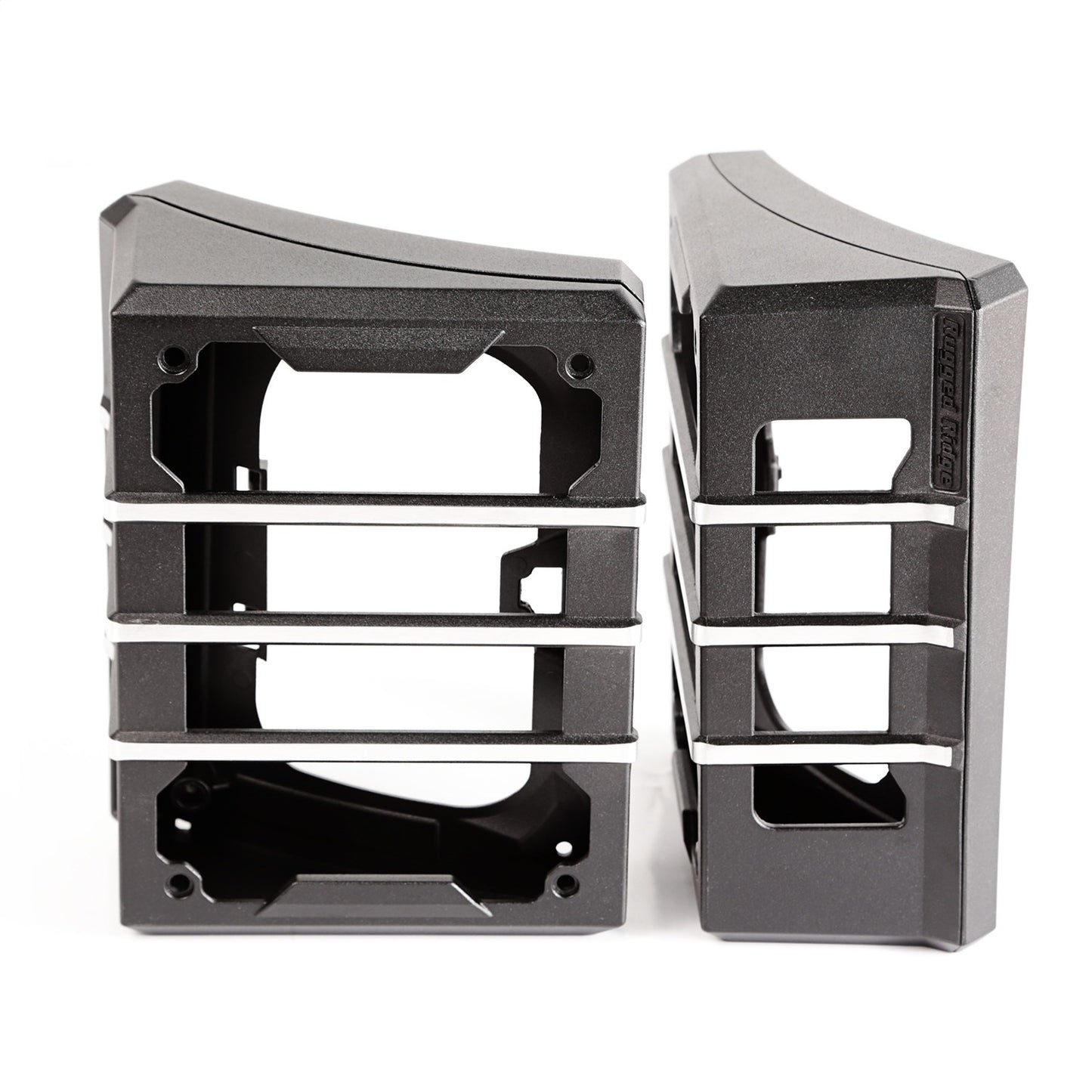 RUGGED RIDGE | 11226.04 | Elite Tail Light Guards, Brushed Black; 07-17 Jk