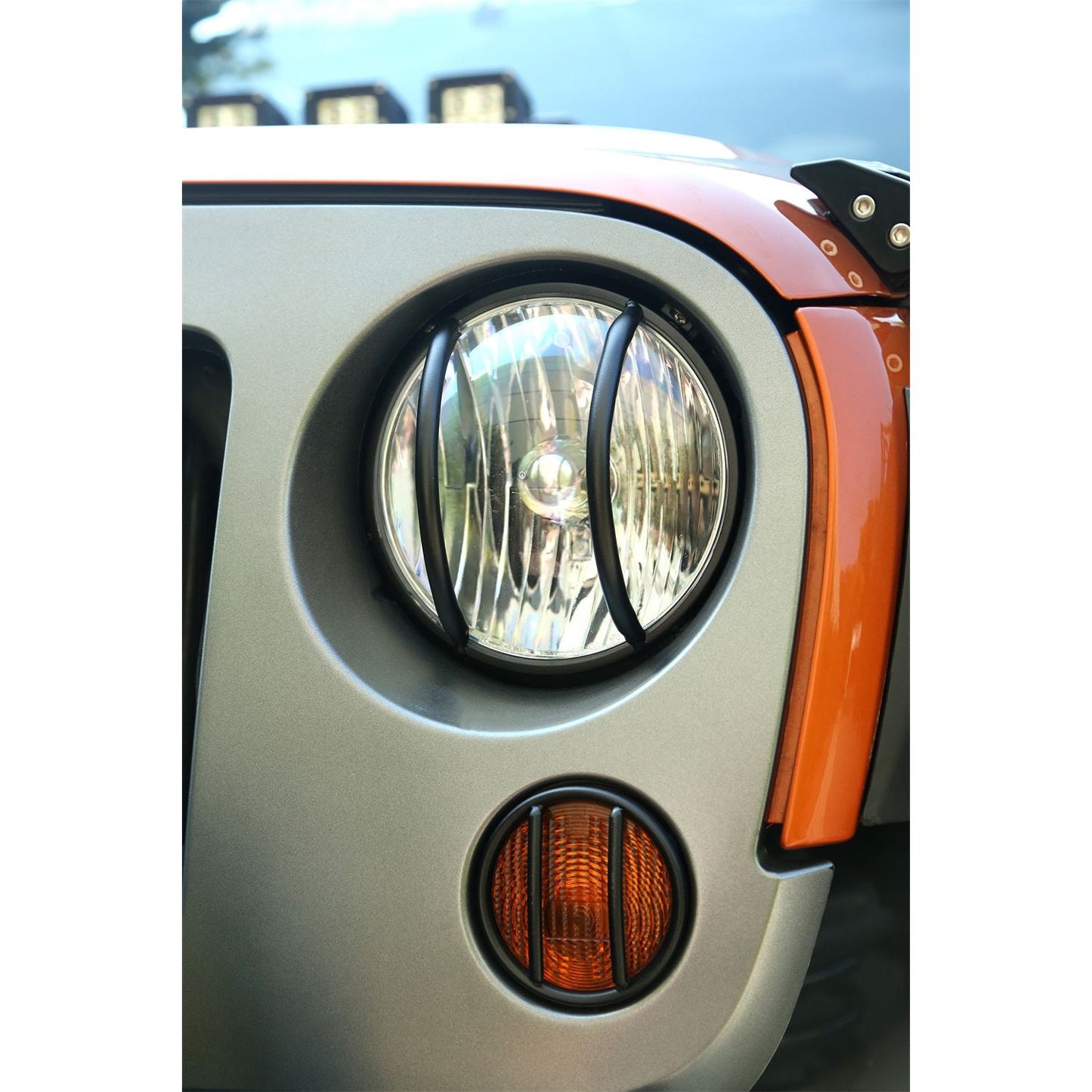RUGGED RIDGE | 11230.11 | Headlight Euro Guards, Tex. Black, 07-15 Wrangler