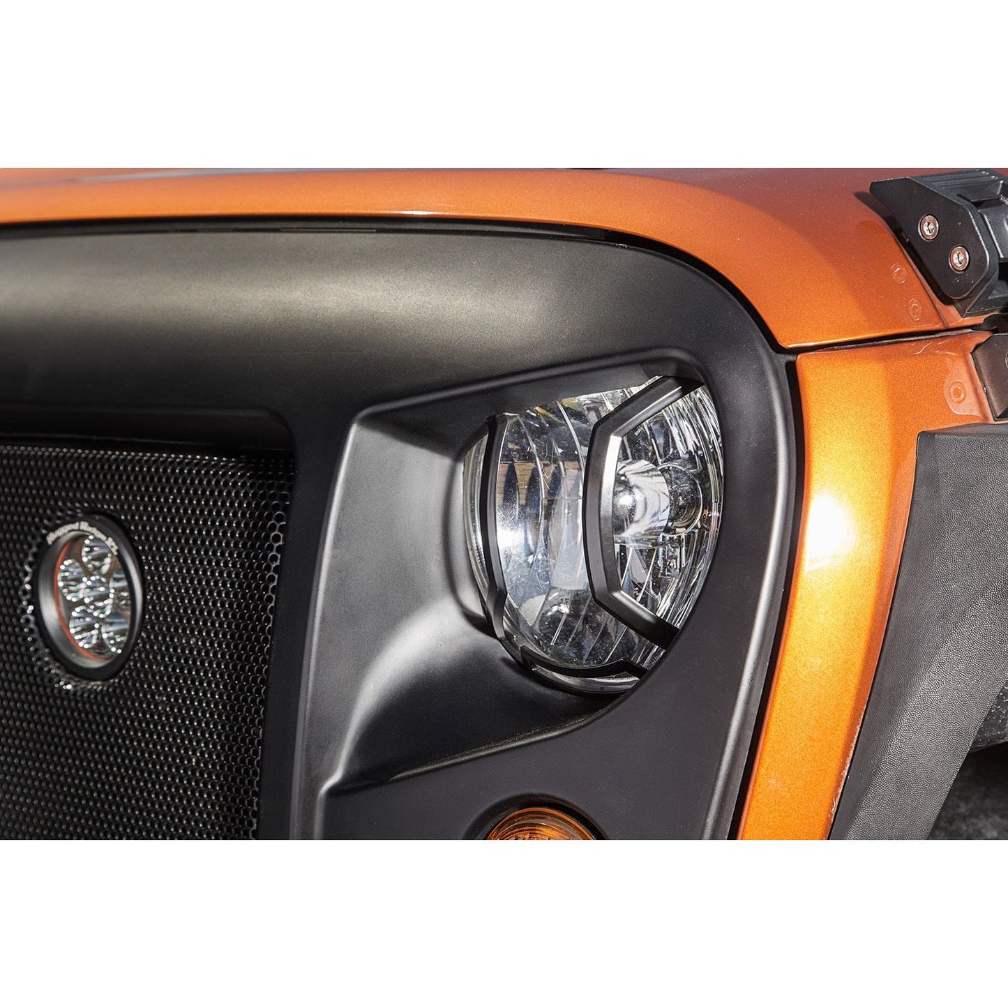 RUGGED RIDGE | 11230.12 | Elite Headlight Euro Guards, Txt.Blk; 07-17 Jk/Jku