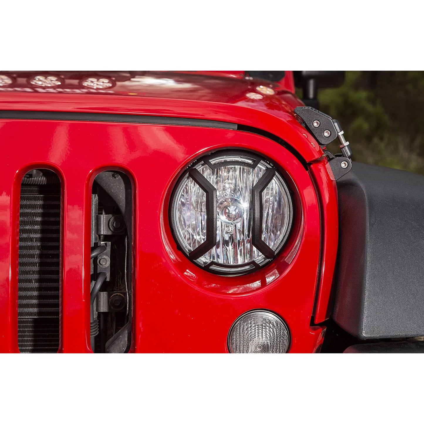 RUGGED RIDGE | 11230.12 | Elite Headlight Euro Guards, Txt.Blk; 07-17 Jk/Jku