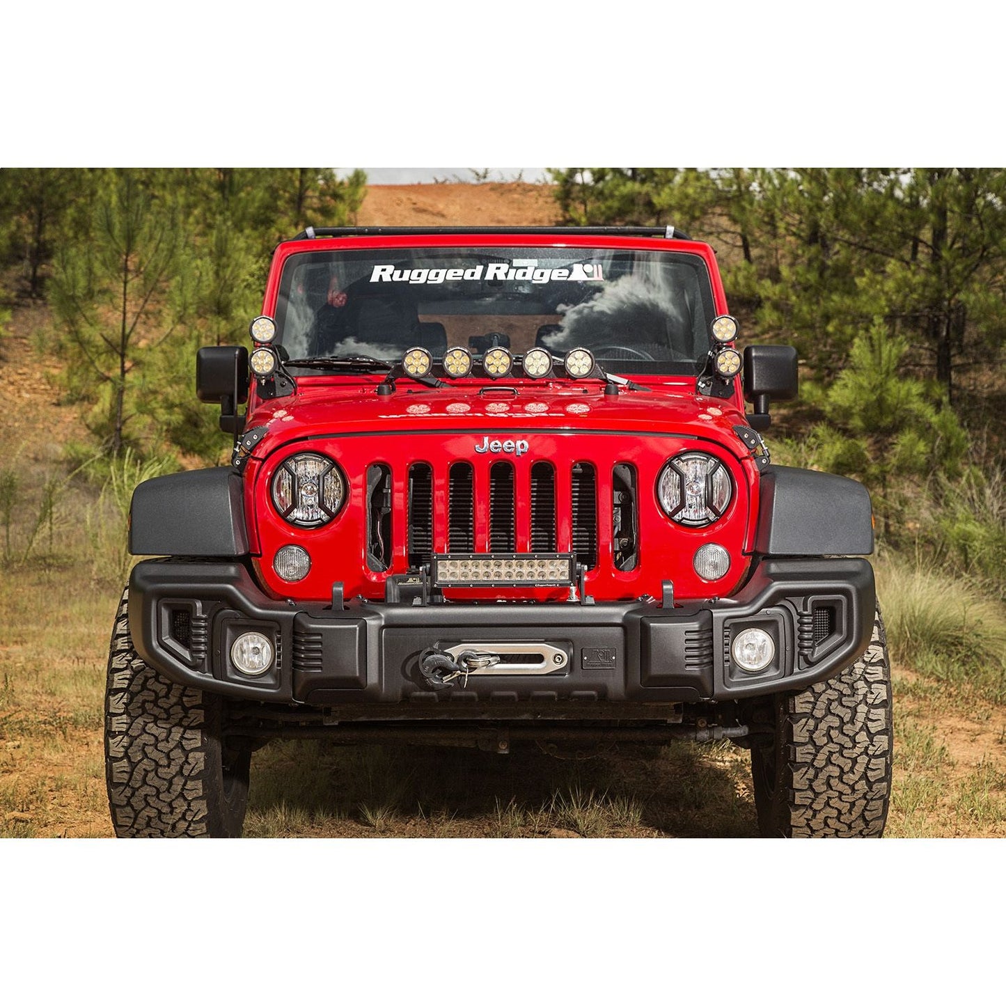 RUGGED RIDGE | 11230.12 | Elite Headlight Euro Guards, Txt.Blk; 07-17 Jk/Jku