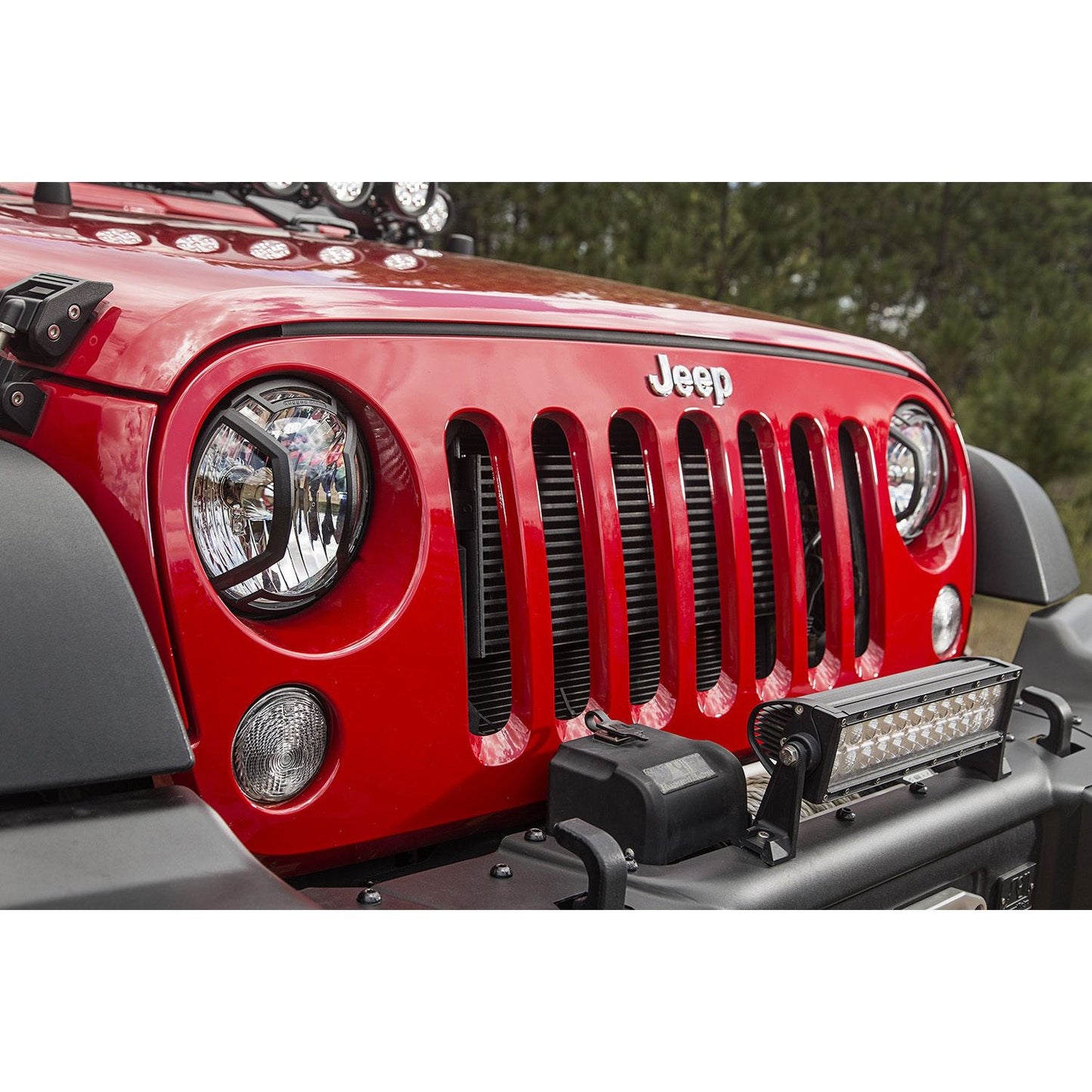 RUGGED RIDGE | 11230.12 | Elite Headlight Euro Guards, Txt.Blk; 07-17 Jk/Jku