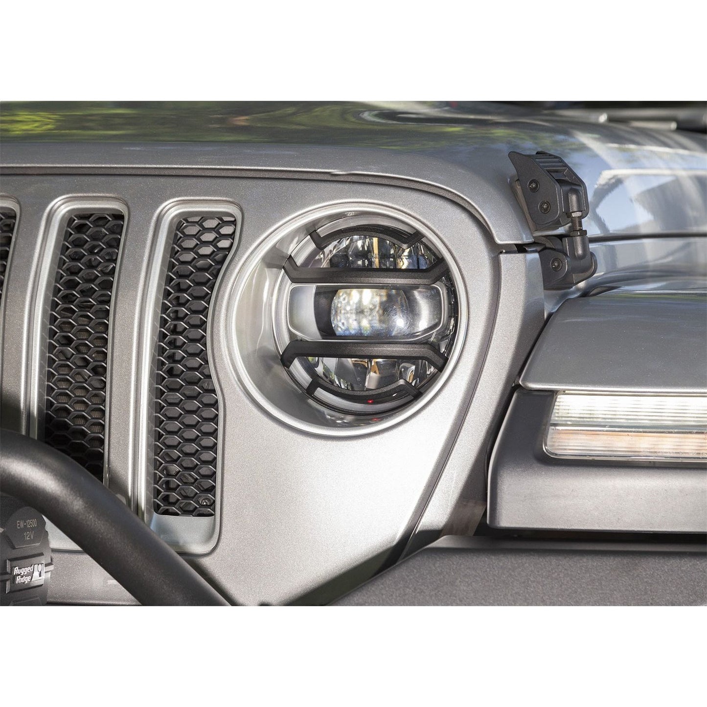 RUGGED RIDGE | 11230.21 | Elite Euro Guard Kit, Headlight, Black; 18-19 Jeep Wrangler/Gladiator