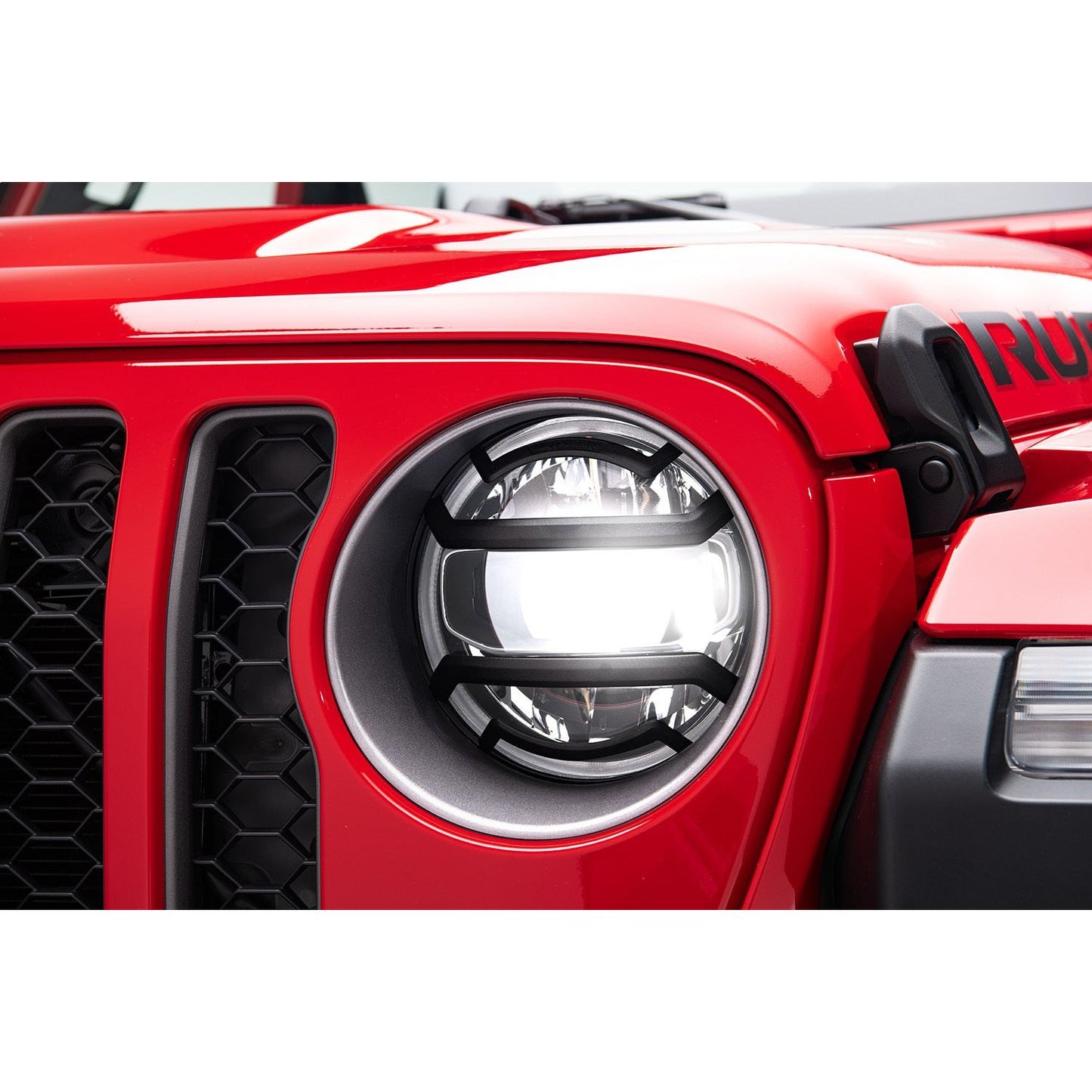 RUGGED RIDGE | 11230.21 | Elite Euro Guard Kit, Headlight, Black; 18-19 Jeep Wrangler/Gladiator