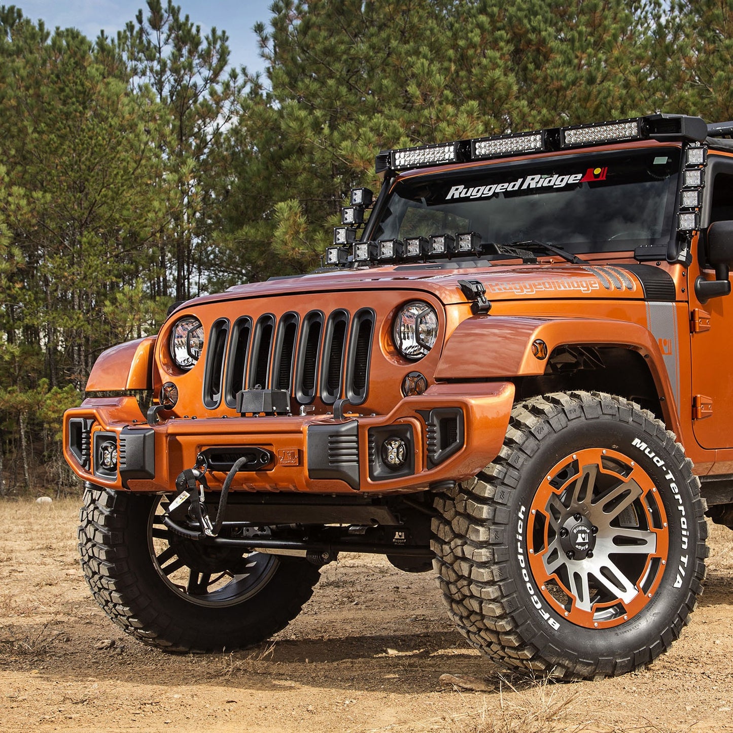 RUGGED RIDGE | 11231.3 | Elite Turn, Side, Fog Light Guard, 07-17 Jeep Jk