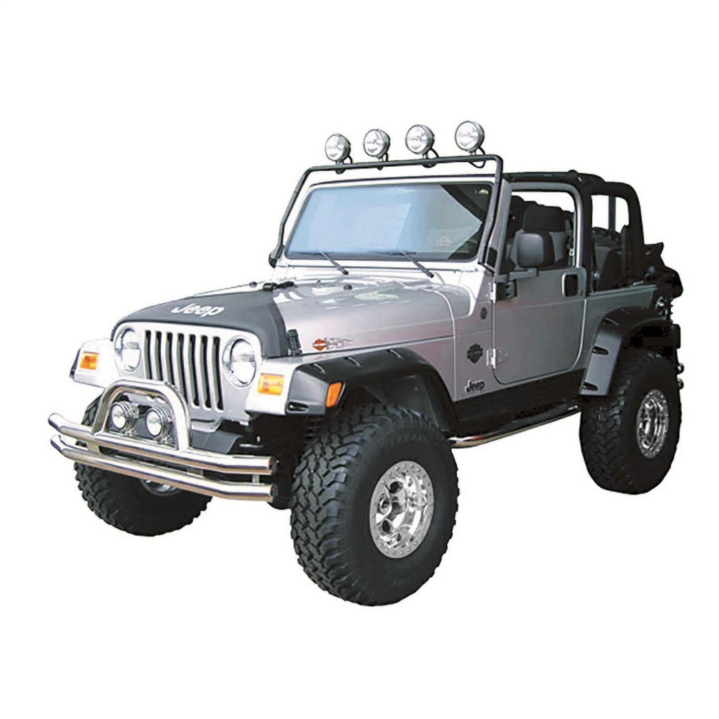 RUGGED RIDGE | 11232.01 | Full Frame Light Bar, Black Powdercoated, 97-06 Wrangler