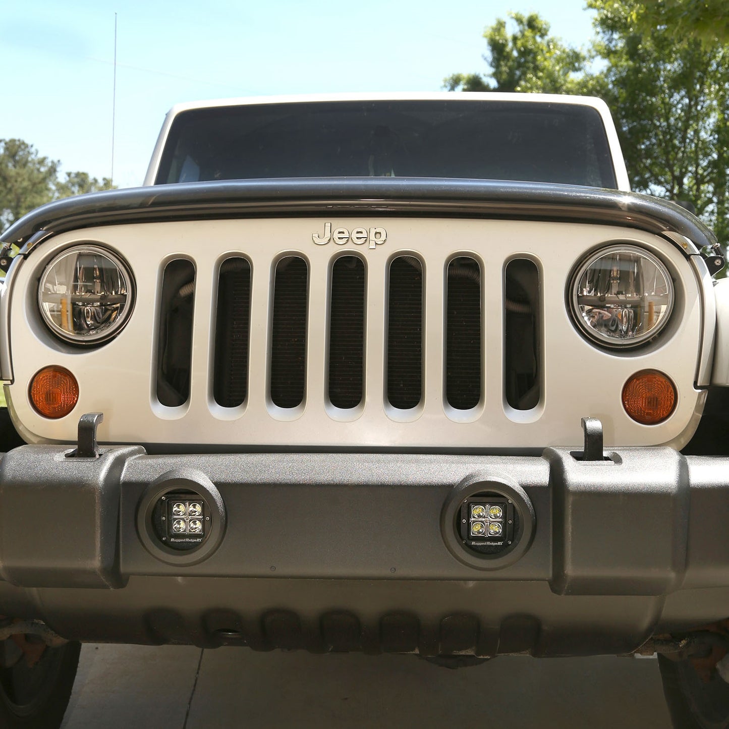 RUGGED RIDGE | 11232.24 | 07-15 Jeep Wrangler Led Light Mount Brackets Square
