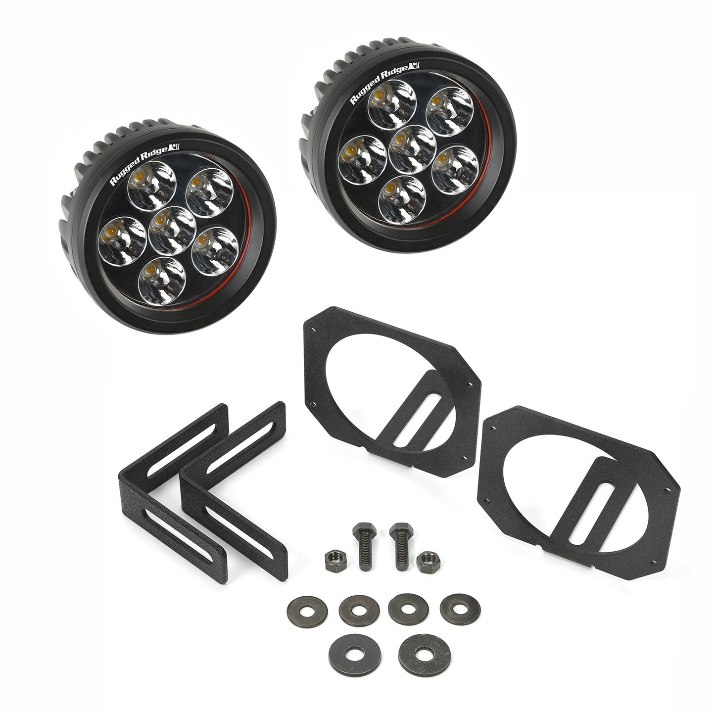 RUGGED RIDGE | 11232.27 | 07-15 Jeep Wrangler Led Light & Mount Kit Circle