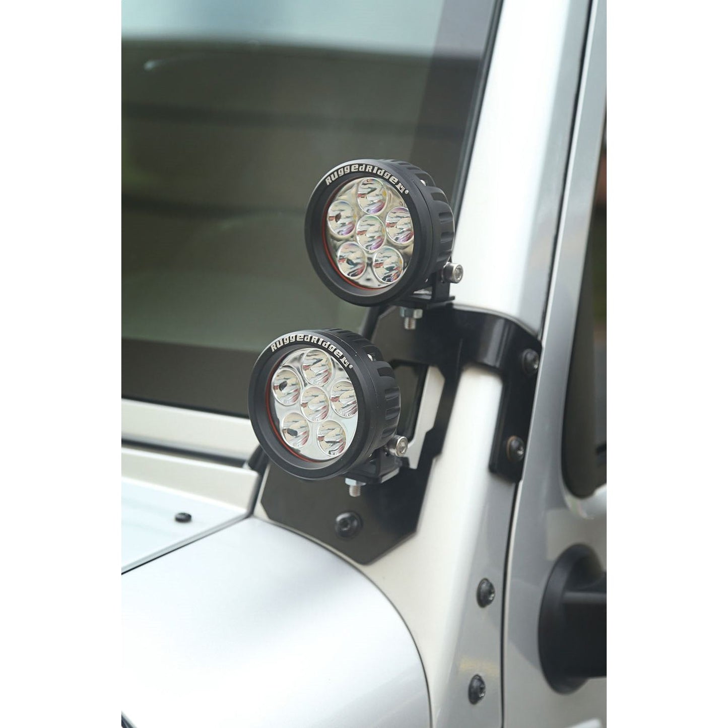 RUGGED RIDGE | 11232.3 | 07-15 Jeep Wrangler A Pillar Light Mount Semi-Gloss Black