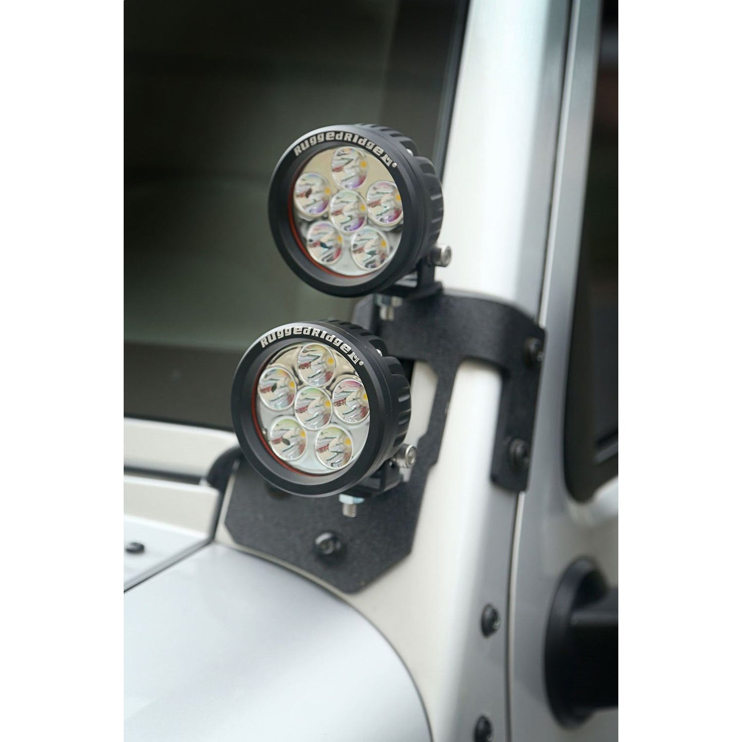 RUGGED RIDGE | 11232.31 | 07-15 Jeep Wrangler A Pillar Light Mount Textured Black