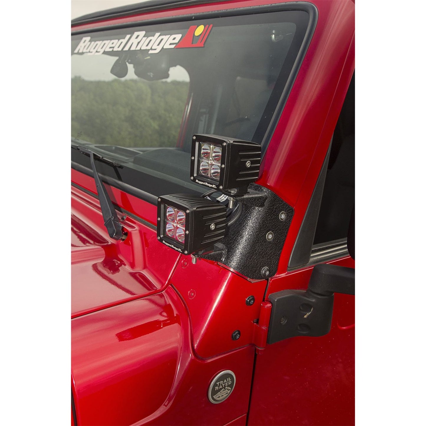RUGGED RIDGE | 11232.36 | 97-06 Wrangler Dual A-Pillar Light Mount Black