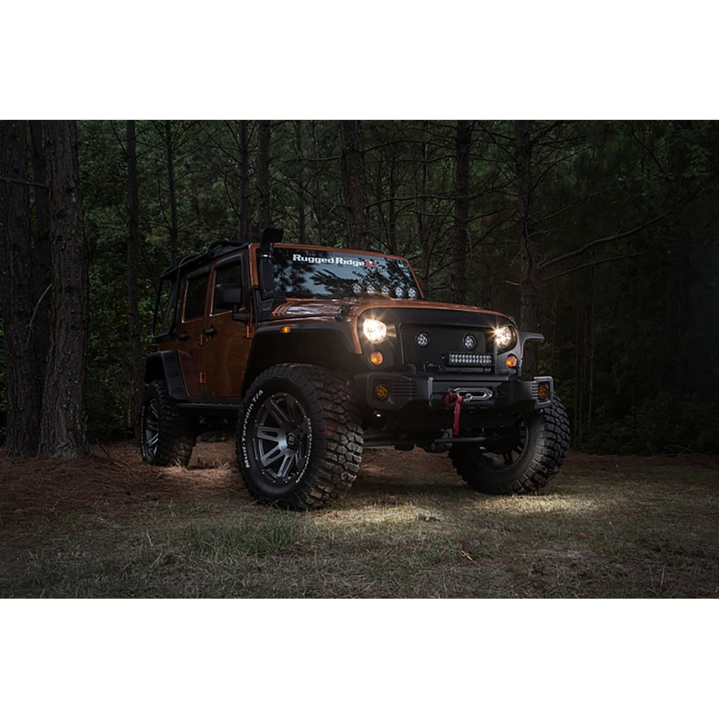 RUGGED RIDGE | 11232.4 | Led Rock Light Kit With Harness, 4-Pc, White; Jk