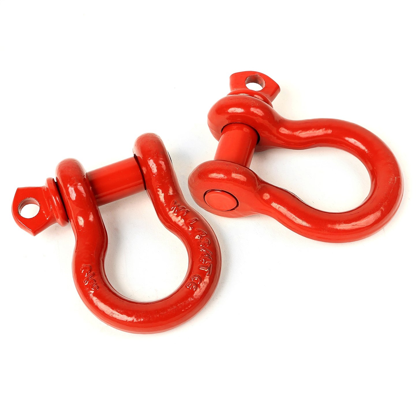RUGGED RIDGE | 11235.08 | D-Shackles, 3/4-Inch, Red, Pair, 9500Lbs Work Load Limit Red