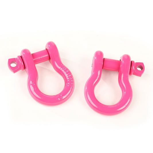 RUGGED RIDGE | 11235.09 | D-Ring Shackles, 3/4-Inch, Pink, Steel, Pair