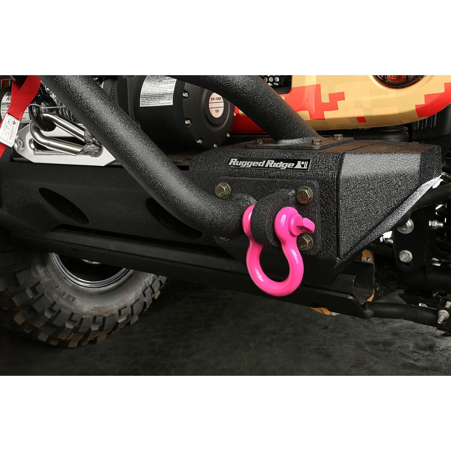 RUGGED RIDGE | 11235.09 | D-Ring Shackles, 3/4-Inch, Pink, Steel, Pair