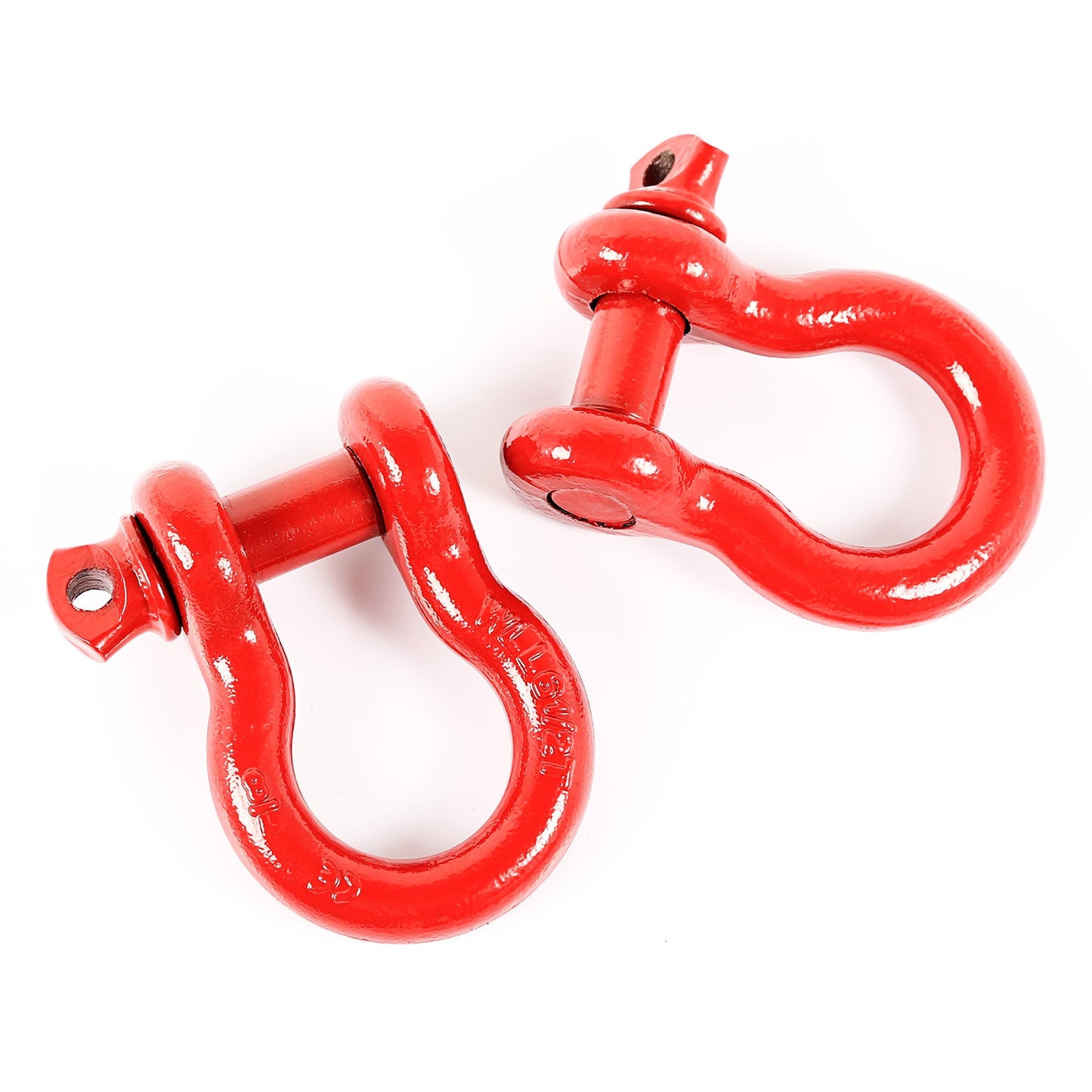 RUGGED RIDGE | 11235.13 | D-Ring Shackles, 7/8-Inch, Red, Steel, Pair