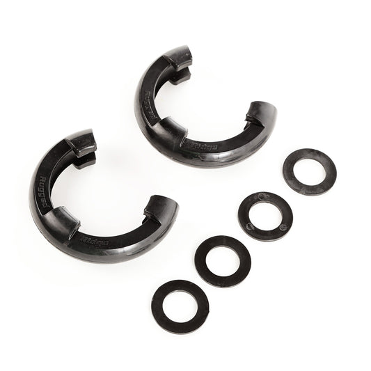 RUGGED RIDGE | 11235.3 | D-Ring Isolator Kit, Black Pair, 3/4-Inch