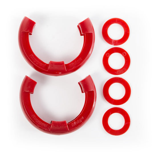RUGGED RIDGE | 11235.31 | D-Ring Isolator Kit, Red Pair, 3/4-Inch
