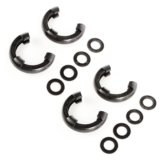 RUGGED RIDGE | 11235.6 | D-Ring Isolator Kit, Black, 2-Pair, 3/4-Inch
