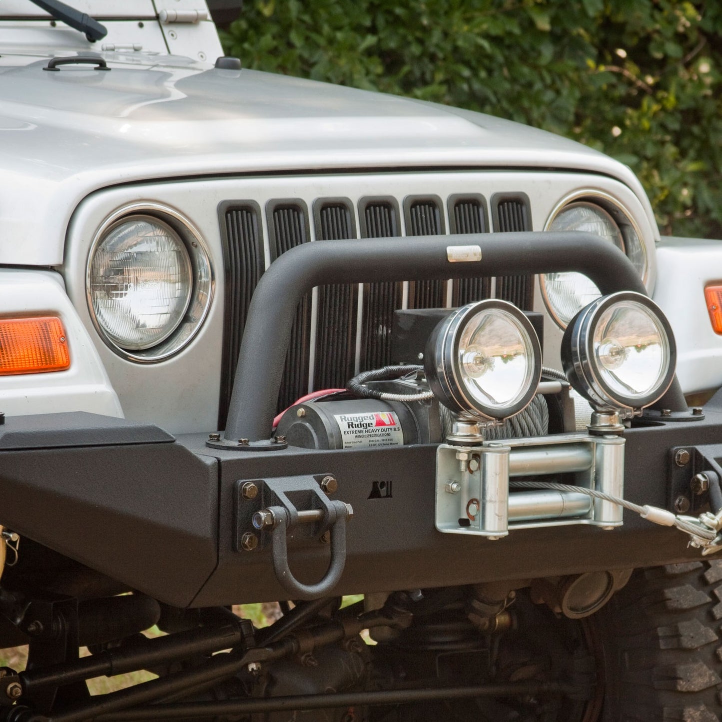 RUGGED RIDGE | 11401.03 | Billet Grille Inserts, Black Trim, 97-06 Jeep Wrangler/Unlimited
